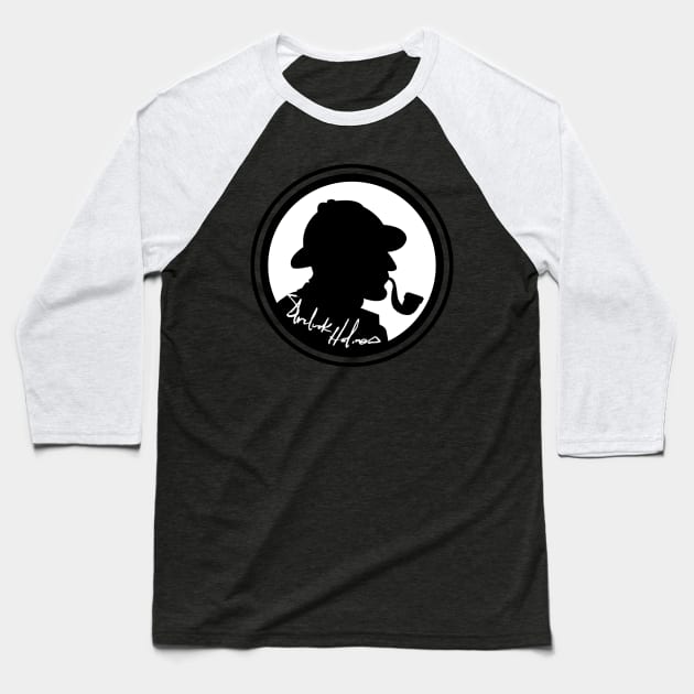 Sherlock Holmes Seal Baseball T-Shirt by jebezkali